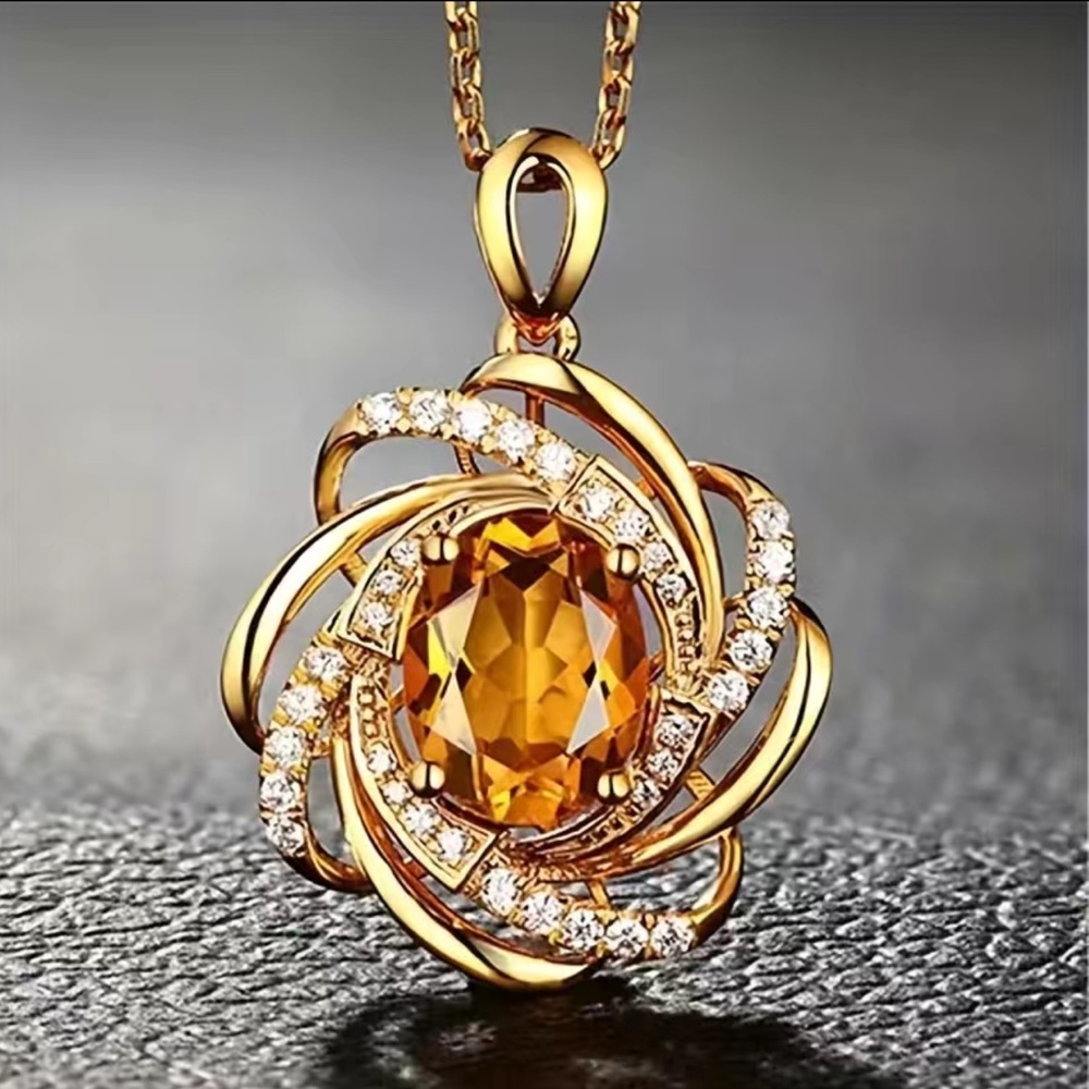 Gold 18k plated Geometrical Pendant Necklace